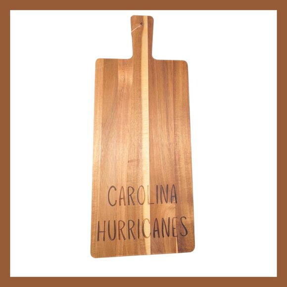 Carolina Hurricanes Wooden Serving Board NHL Fan Gear Paddle Charcuterie Tray 19 - Picture 1 of 4